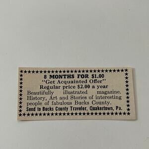 Send to Bucks County Traveler Quakertown PA 1952 Yankee Magazine Ad SAG5-S2